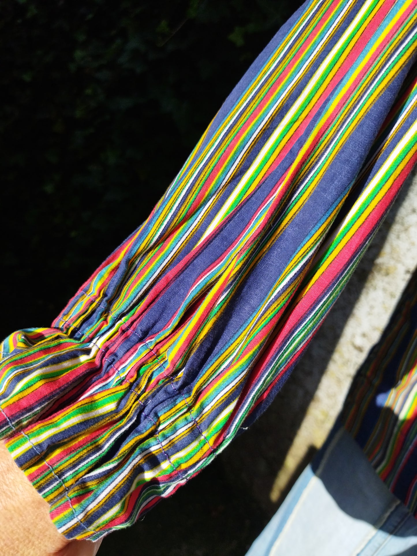 Regenbogen Tunika Gr.S 70 er Jahre