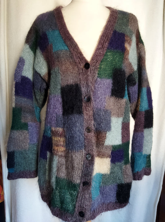 Cardigan Patchwork Strick handmade Gr.S